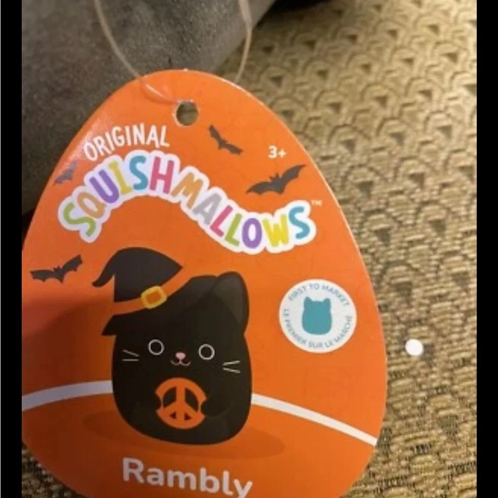 12” Rambly The Black Witch Cat Halloween Squishmallow NWT